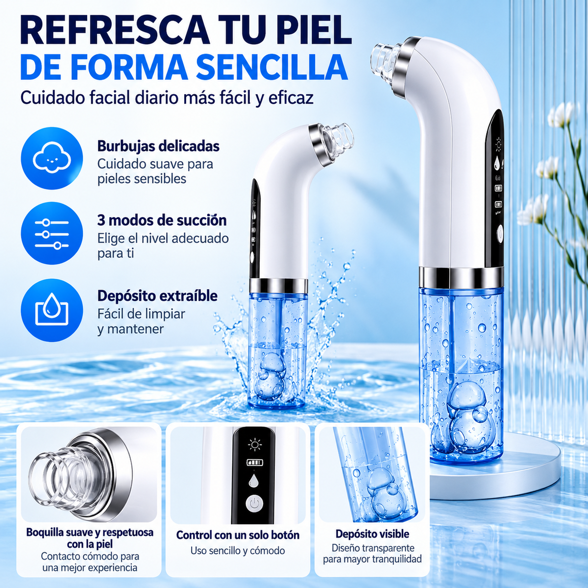 Limpiador Facial con Microburbujas